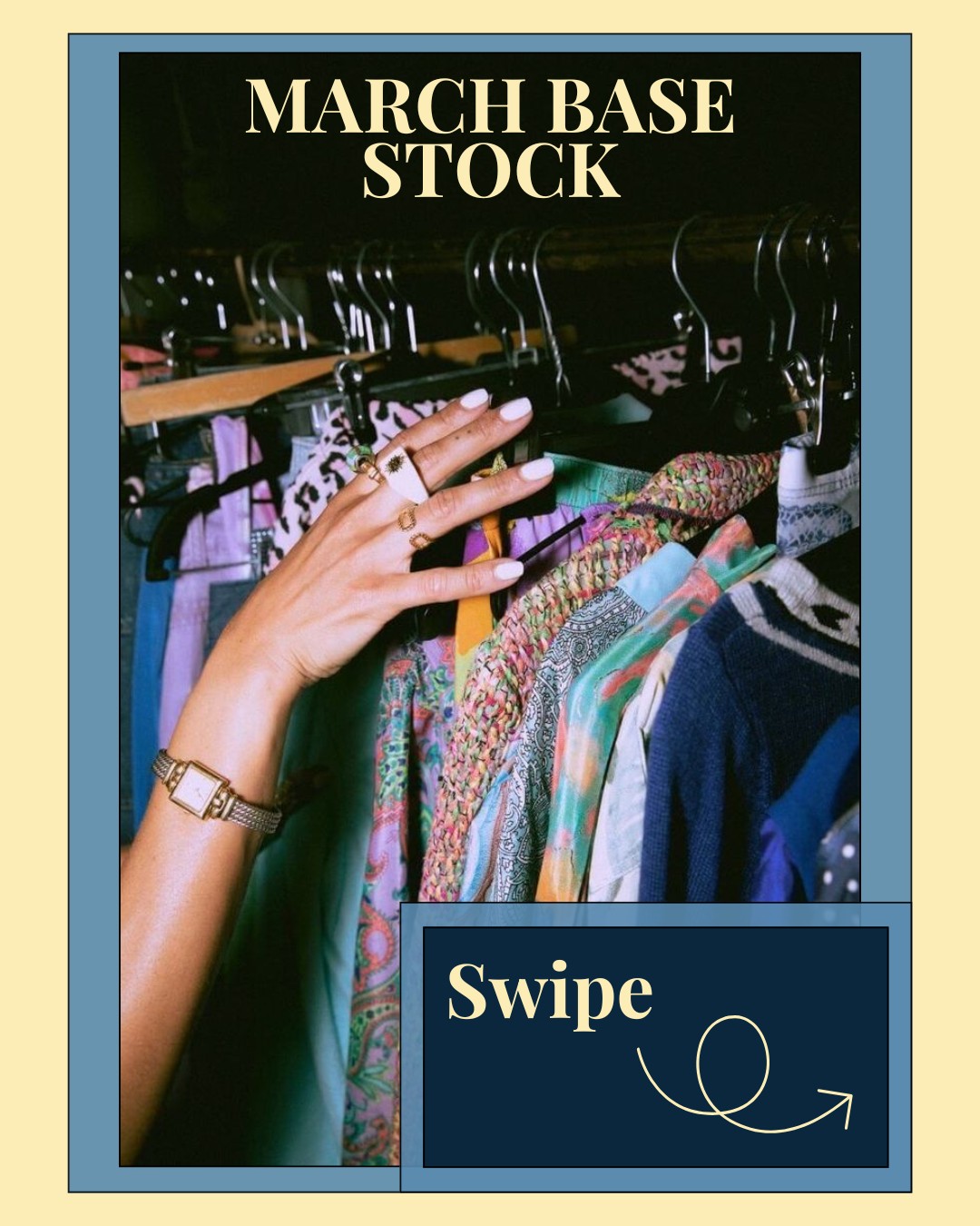 WEX Instagram post: March base stock, swipe